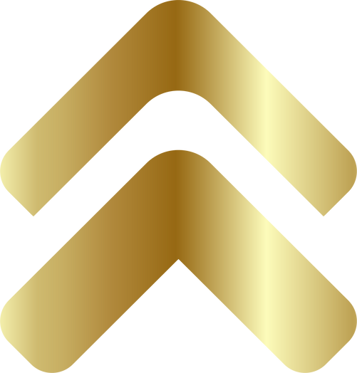 Gold Premium Arrow Icon Signage